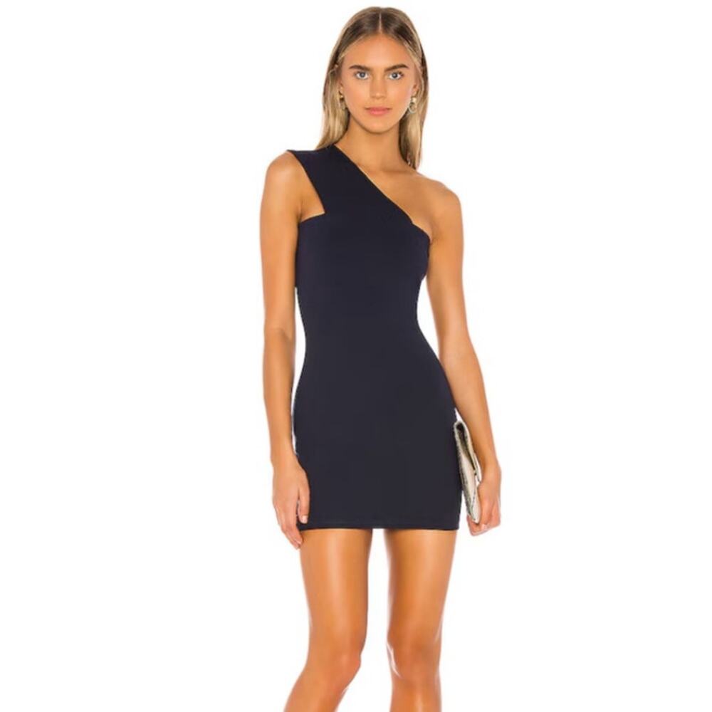 Superdown Rockie One Shoulder Mini Dress Navy XS Bodycon Revolve Cocktail Club - Picture 3 of 11